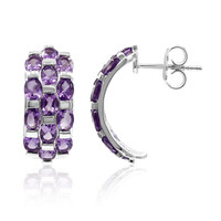 Boucles d'oreilles en argent et Améthyste