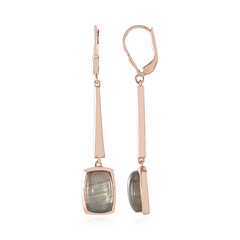 Boucles d'oreilles en argent et Labradorite verte de Maniry (KM by Juwelo)