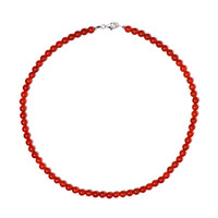 Collier en argent et Onyx rouge