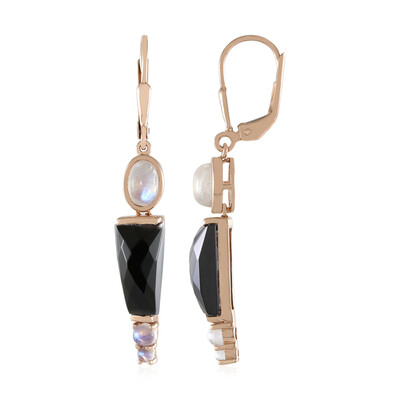 Boucles d'oreilles en argent et Spinelle noir (KM by Juwelo)