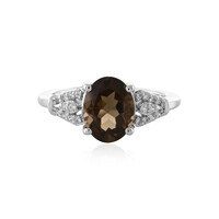 Bague en argent et Quartz fumé