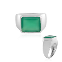 Bague en argent et Onyx vert