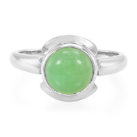 Bague en argent et Chrysoprase impériale