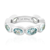 Bague en argent et Topaze bleu ciel