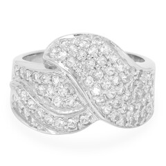 Bague en argent et Topaze blanche