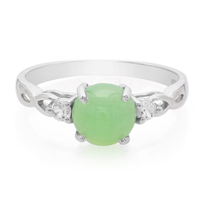 Bague en argent et Chrysoprase impériale