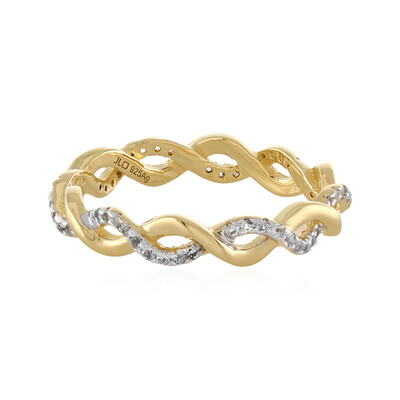 Bague en argent et Topaze blanche