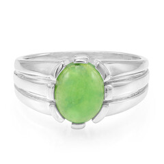 Bague en argent et Chrysoprase impériale