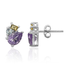 Boucles d'oreilles en argent et Améthyste de Bolivie