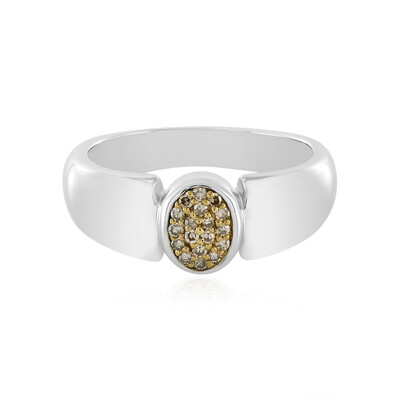 Bague en argent et Diamant chocolat I3