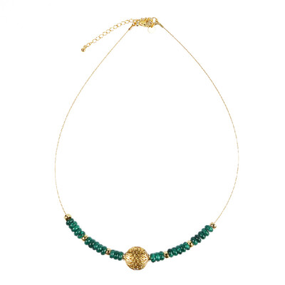 Collier en argent et Malachite