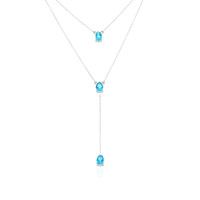 Collier en argent et Topaze Paraiba