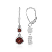 Boucles d'oreilles en argent et Grenat du Mozambique