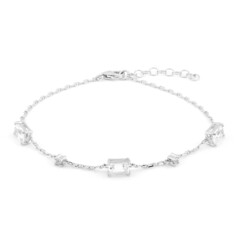 Bracelet en argent et Topaze blanche