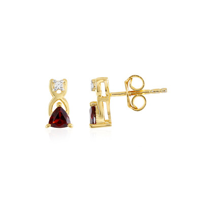 Boucles d'oreilles en argent et Grenat du Mozambique