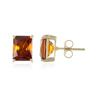 Boucles d'oreilles en or et Grenat Hessonite