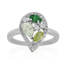 Bague en argent et Améthyste verte