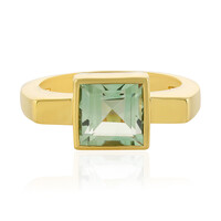 Bague en argent et Améthyste verte