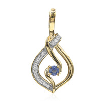 Pendentif en or et Bénitoïte (Amanda Adkins)