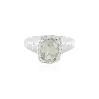 Bague en argent et Améthyste verte