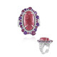 Bague en argent et Thulite (Dallas Prince Designs)