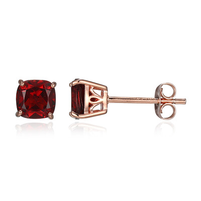 Boucles d'oreilles en argent et Grenat du Mozambique