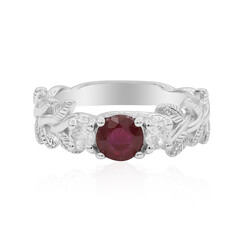 Bague en argent et Rubis de Madagascar