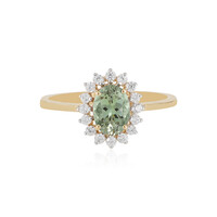 Bague en or et Tanzanite verte