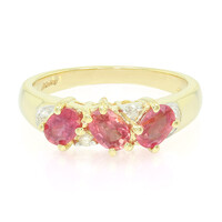 Bague en or et Saphir Padparadscha non chauffé