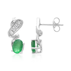 Boucles d'oreilles en argent et Emeraude de Bahia