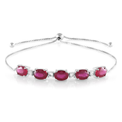 Bracelet en argent et Rubis de Bemainty