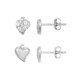 Boucles d'oreilles en argent et Zircon (Adela Silber)