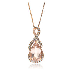 Collier en or et Morganite AAA