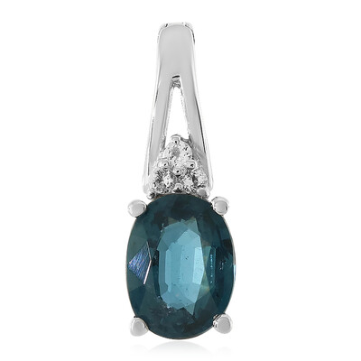 Pendentif en argent et Kyanite bleu pétrole