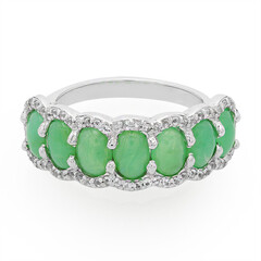 Bague en argent et Chrysoprase impériale
