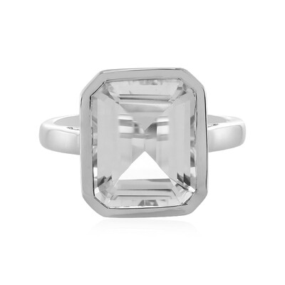 Bague en argent et Topaze blanche