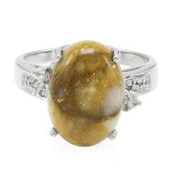 Bague en argent et Quartz Dinosaure