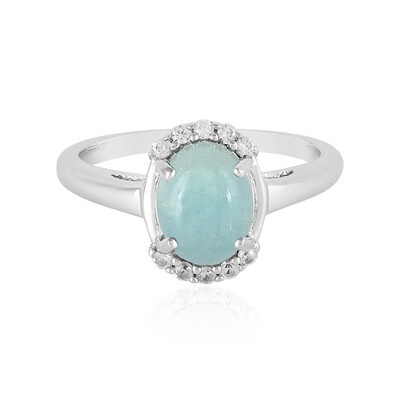Bague en argent et Aigue-marine