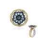 Bague en argent et Aigue-marine de Tanzanie (Gems en Vogue)