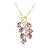Collier en or et Saphir Padparadscha non chauffé (AMAYANI)
