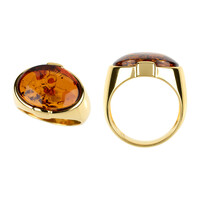 Bague en argent et Ambre baltique