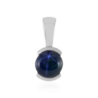 Pendentif en argent et Saphir étoilé bleu