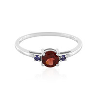 Bague en argent et Grenat du Mozambique