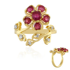 Bague en argent et Rubis de Madagascar