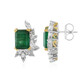 Boucles d'oreilles en argent et Emeraude de Zambie (Gems en Vogue)