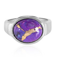 Bague en argent et Turquoise pourpre cuivré