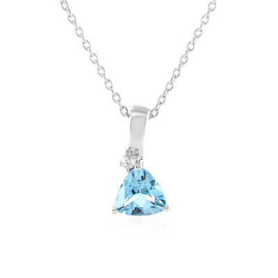 Collier en argent et Topaze bleu Suisse