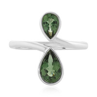 Bague en argent et Apatite chromifère