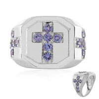 Bague pour homme en argent et Tanzanite