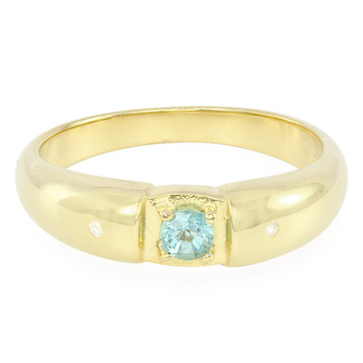 Bague en argent et Fluorapatite verte